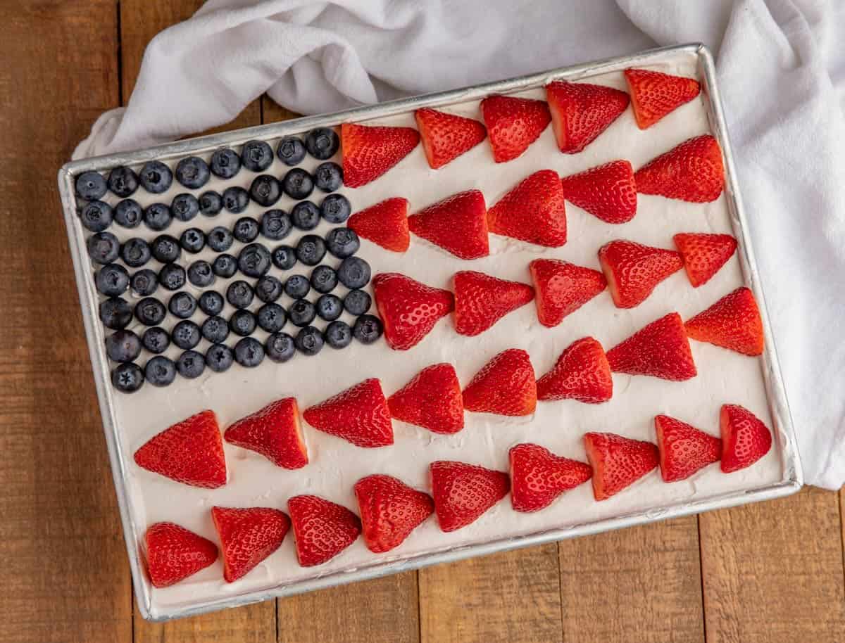 Patriotic Cake with Fruit