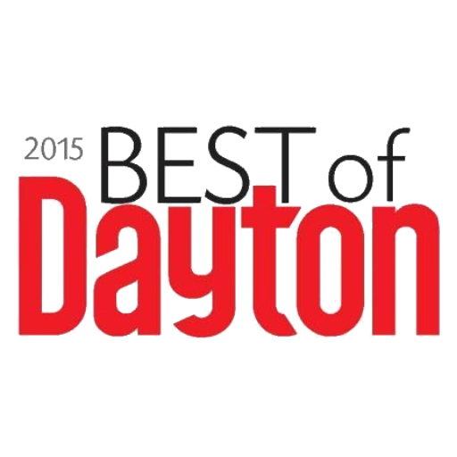 2019 Best of Dayton" logo in bold black and red text, reminiscent of a top-tier bakery menu.